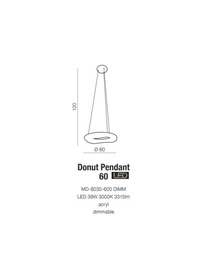 DONUT PENDANT 60 CCT REMOTE