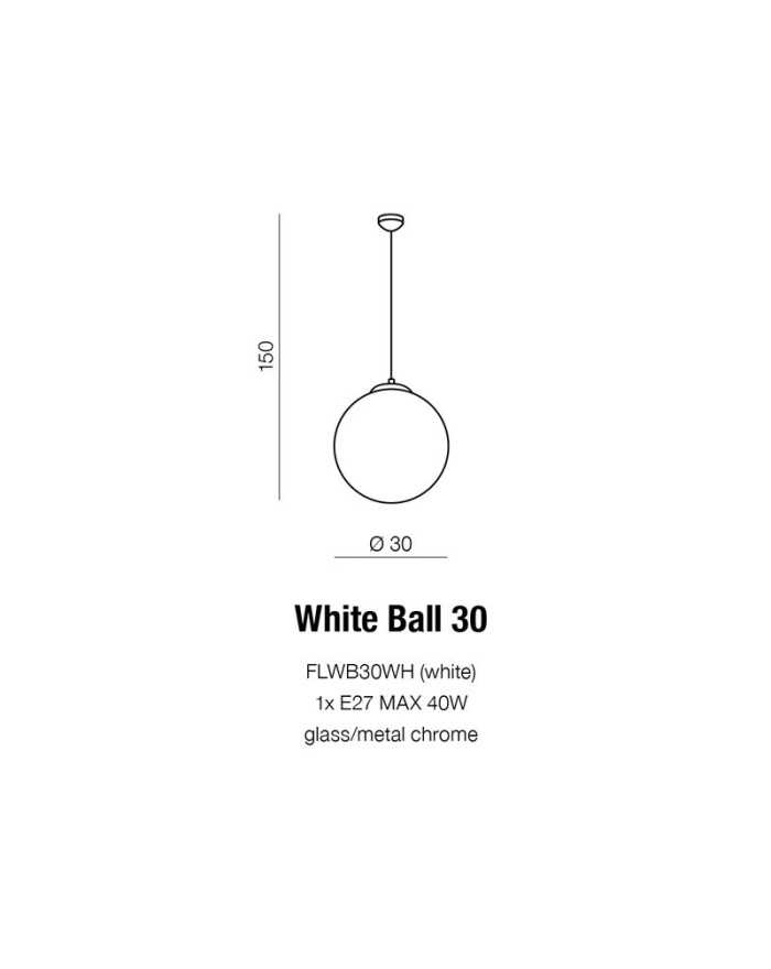 Lampa White Ball 30