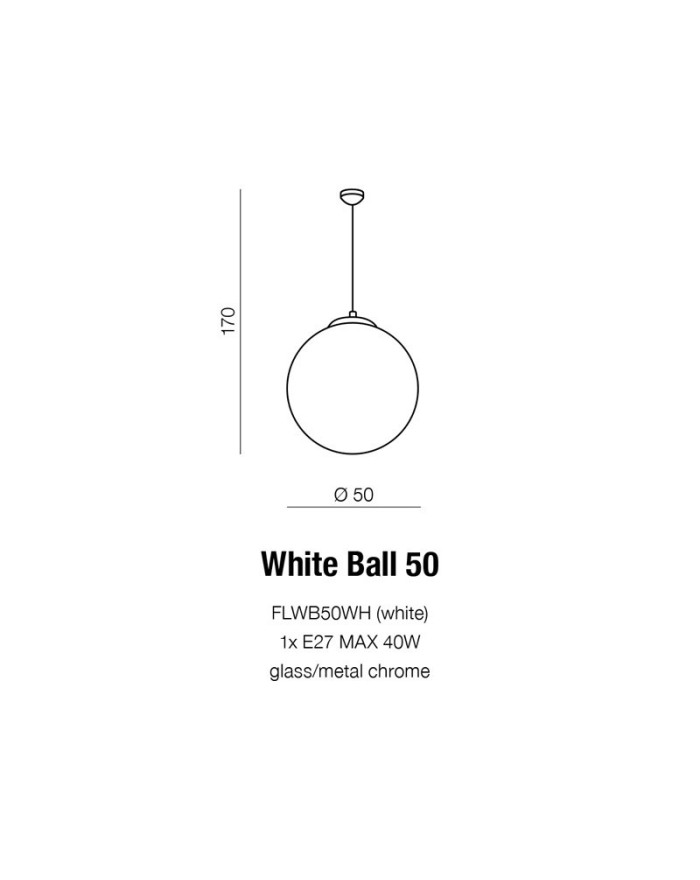 Lampa White BALL 50