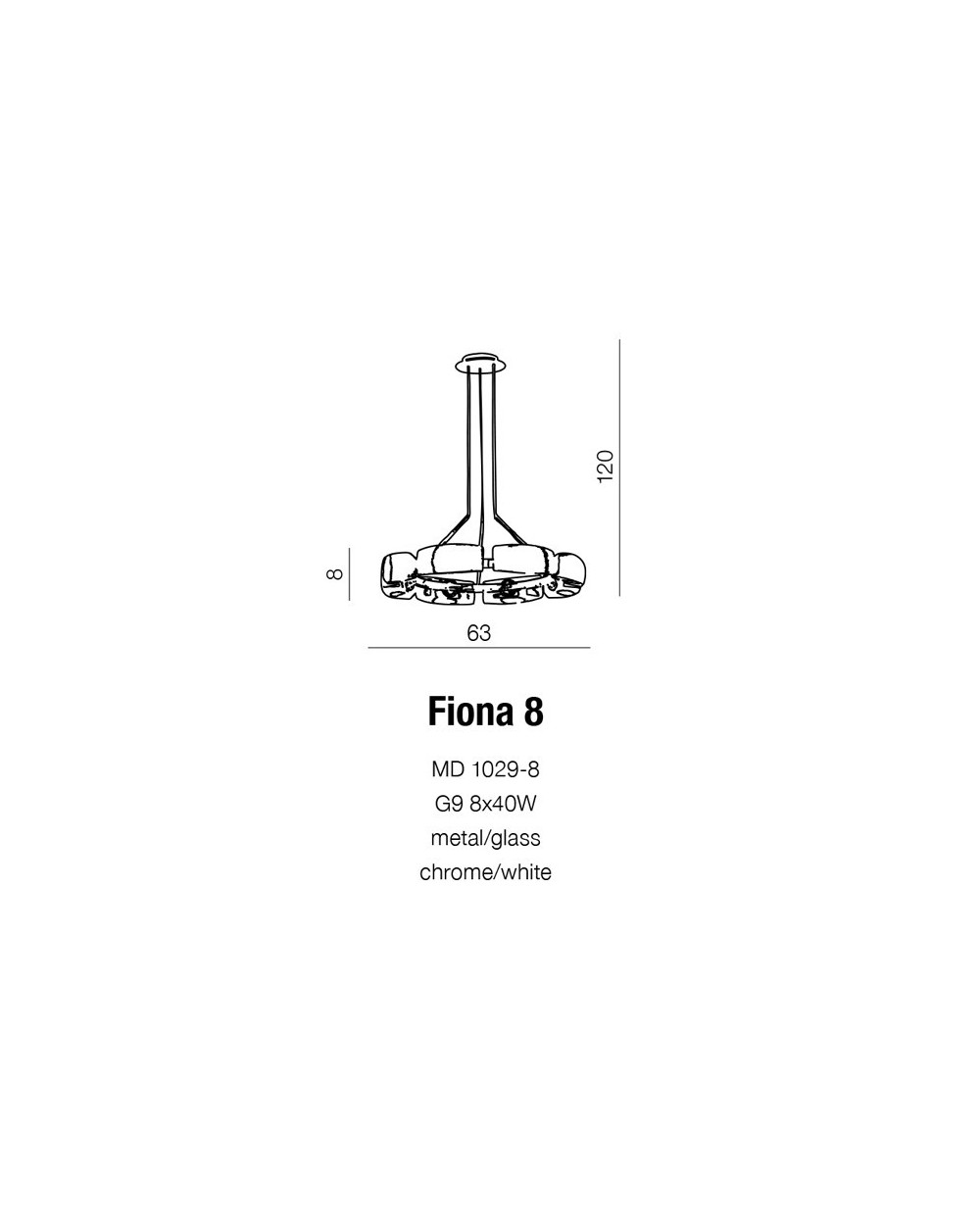 Lampa wisząca Fiona 8 AZzardo