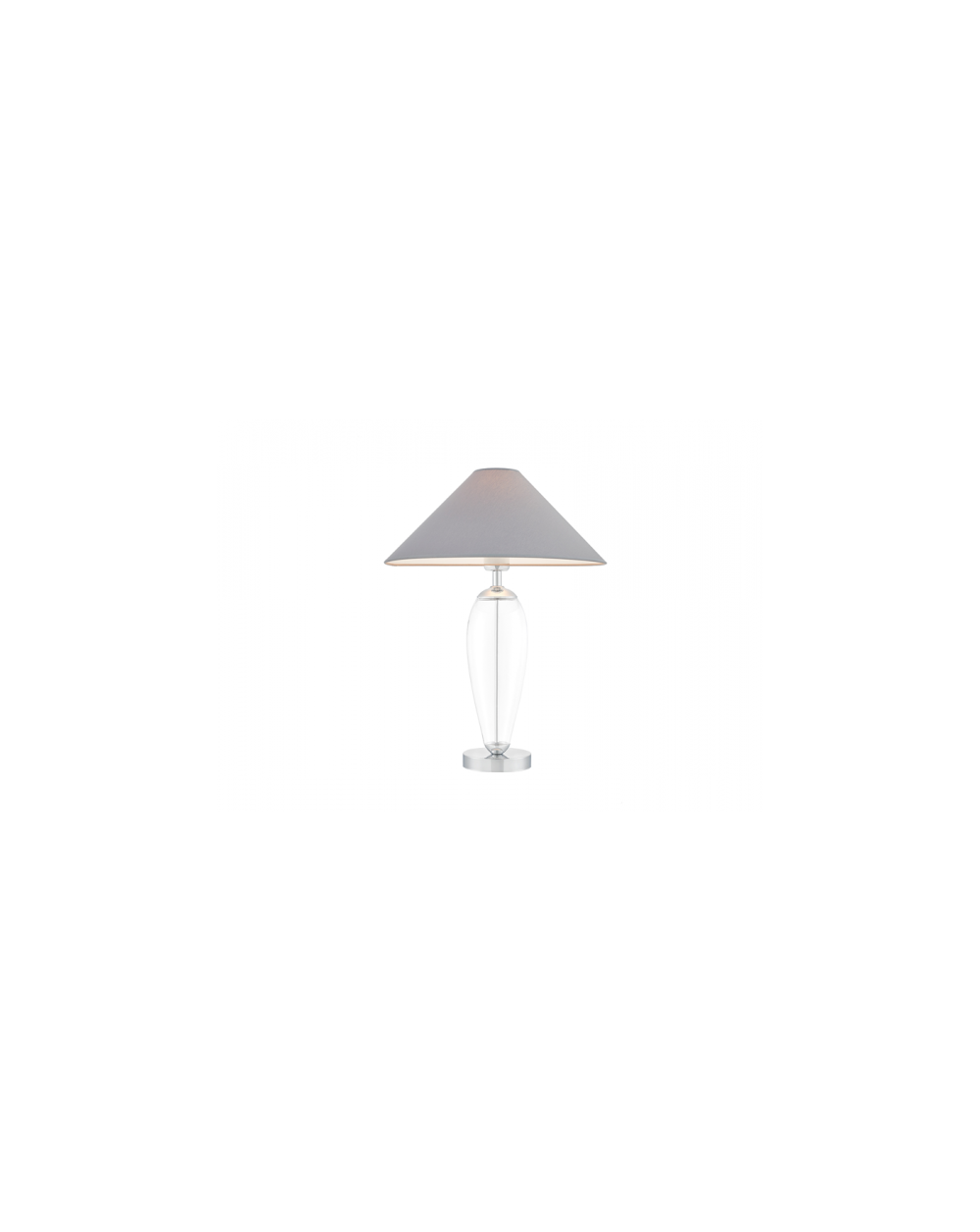 Rea Silver lampa stołowa z szarym abażurem - Kaspa