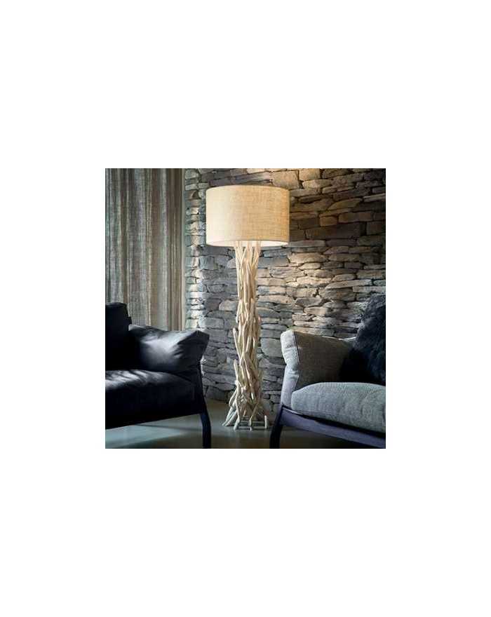 Lampa podłogowa DRIFTWOOD PT1 stojąca drewniana IDEAL LUX