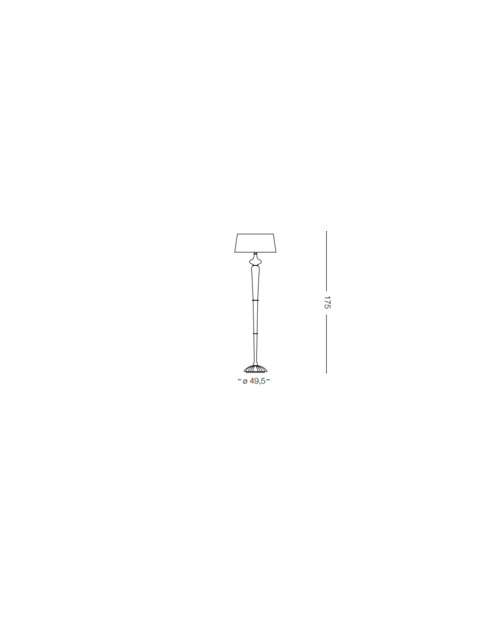Lampa podłogowa FORCOLA PT1 stojąca metalowa chromowana z białym abażurem IDEAL LUX