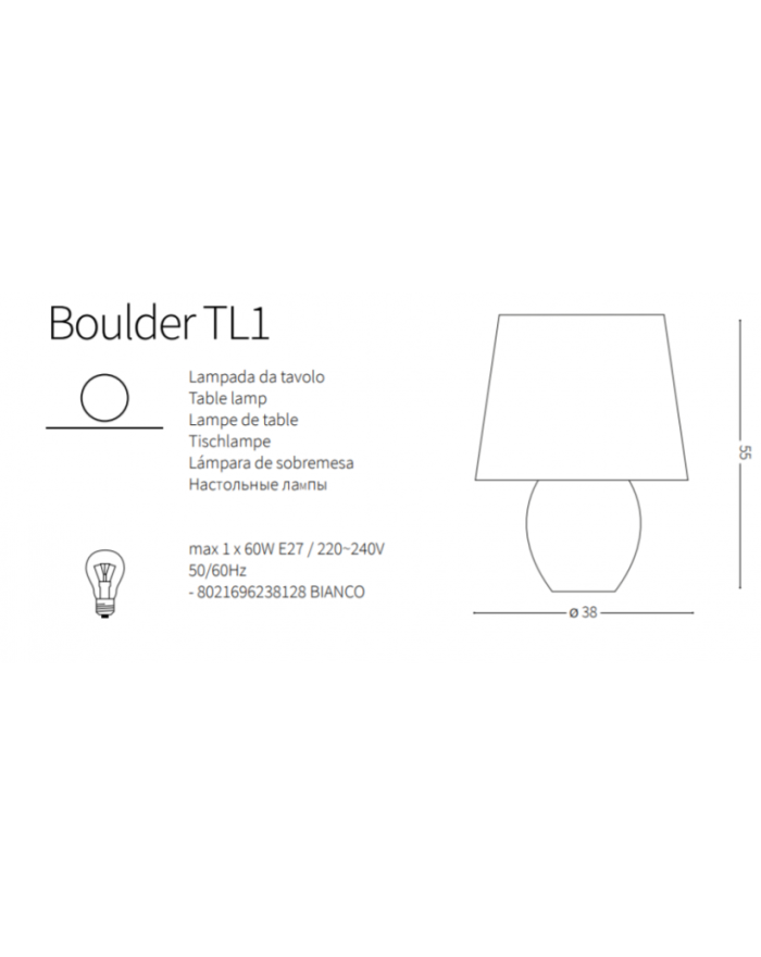 Lampa stołowa BOULDER TL1...