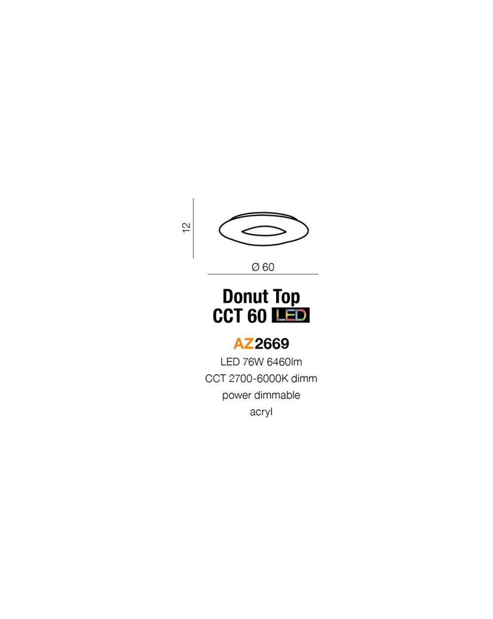 DONUT TOP 60 CCT REMOTE