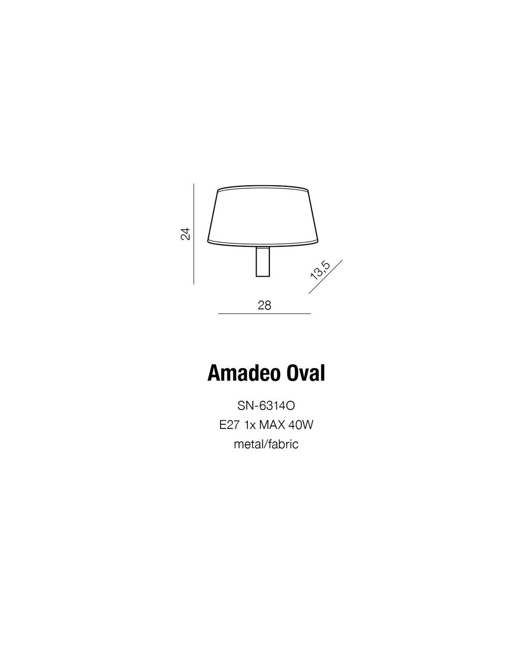 AMADEO OVAL WHITE