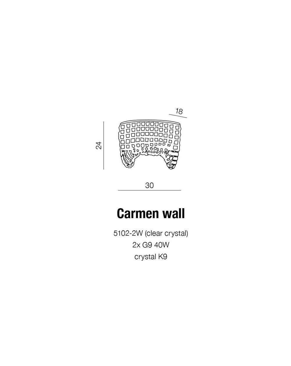 Kinkiet CARMEN WALL