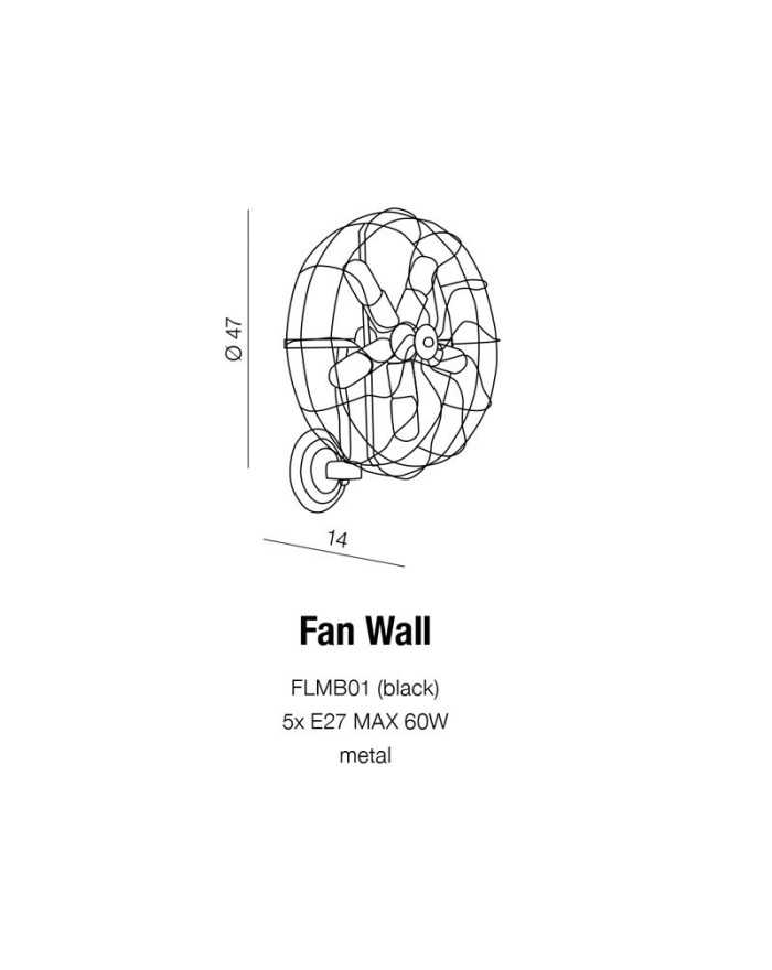 Lampa FAN WALL