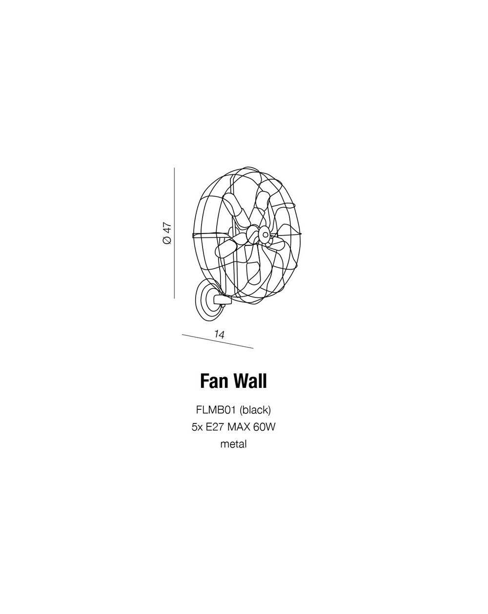 Lampa FAN WALL