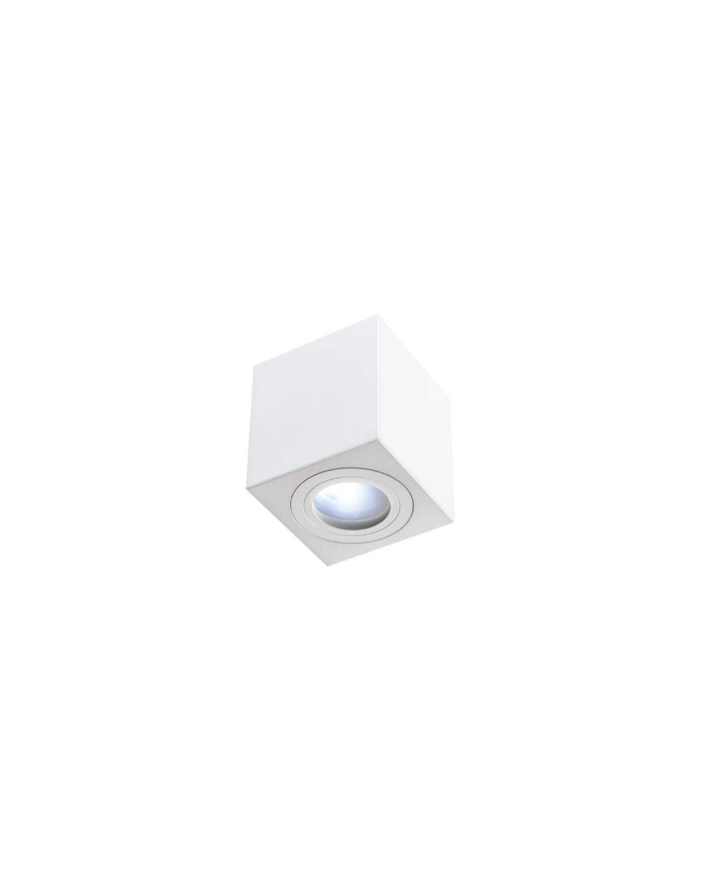 Lampa sufitowa / natynkowa Lago Bianco IP44 - Orlicki Design biała, kwadratowa do łazienki i kuchni