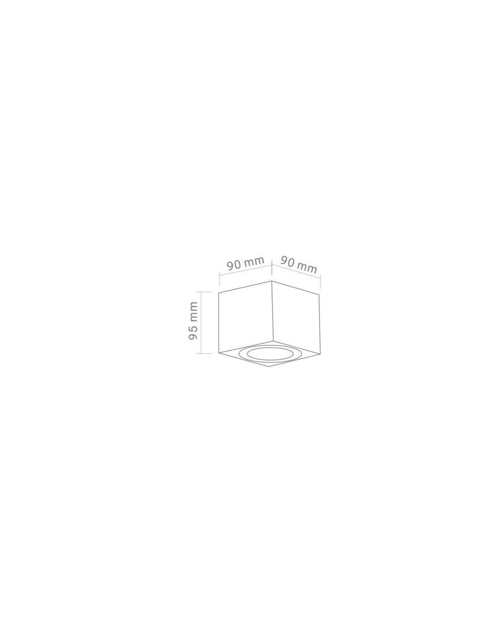 Lampa sufitowa / natynkowa Lago Bianco IP44 - Orlicki Design biała, kwadratowa do łazienki i kuchni