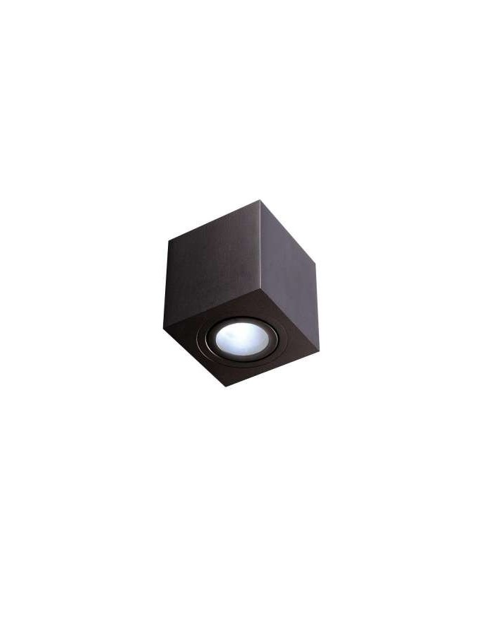 Lampa sufitowa / natynkowa Lago Nero IP44 - Orlicki Design czarna, kwadratowa do łazienki i kuchni