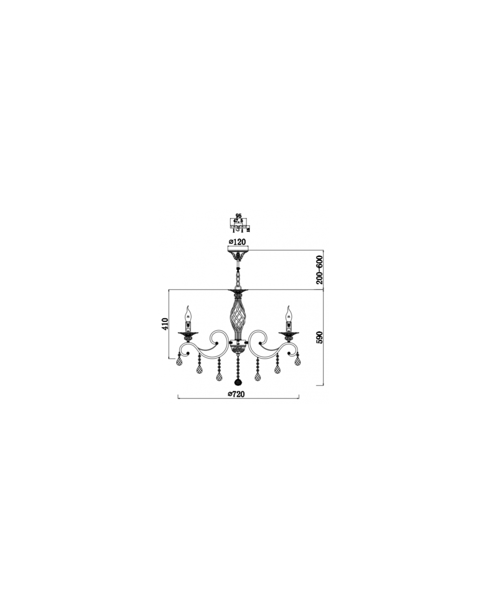 Lampa wisząca GRACE Maytoni żyrandol klasyczny