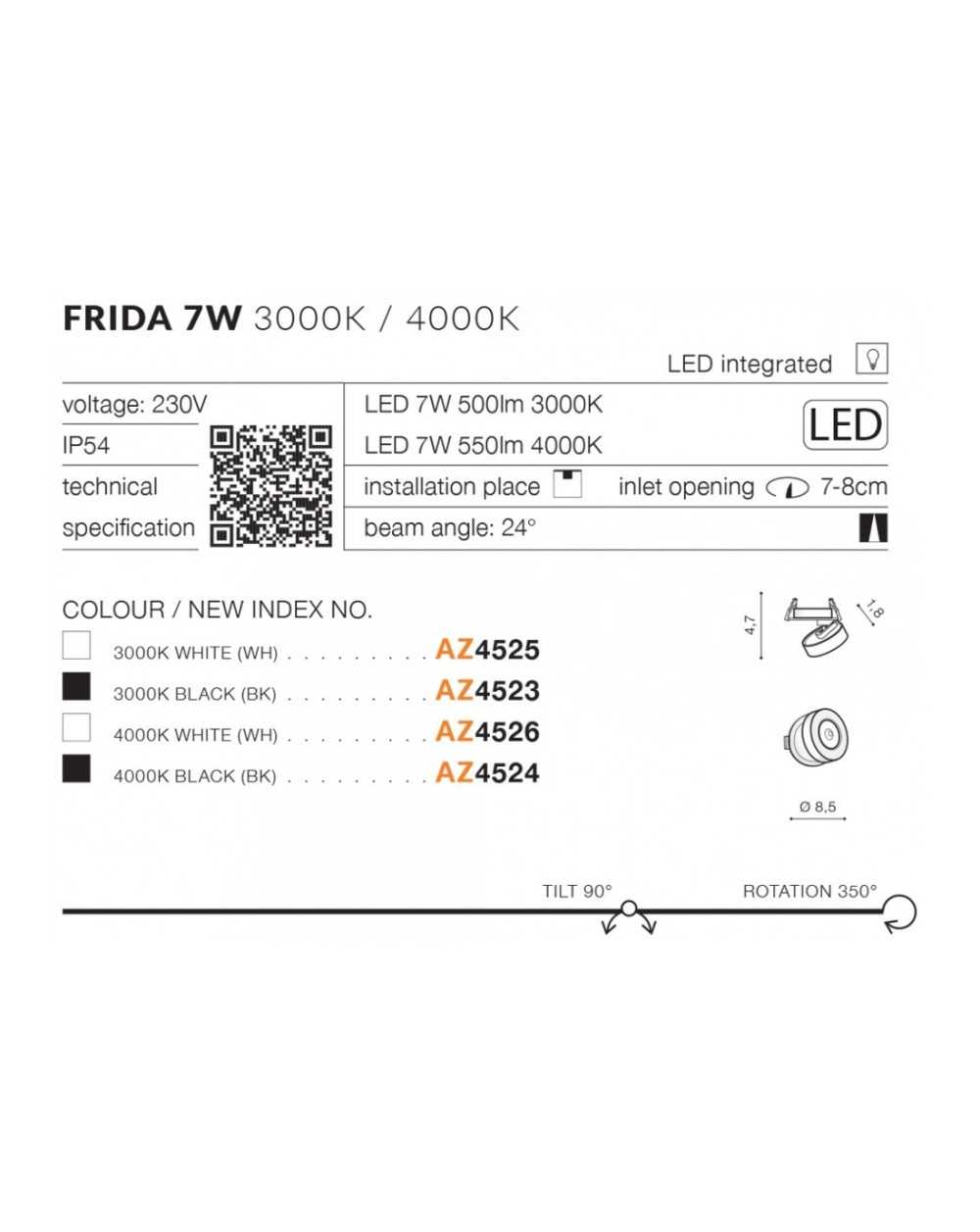 FRIDA 7W IP54