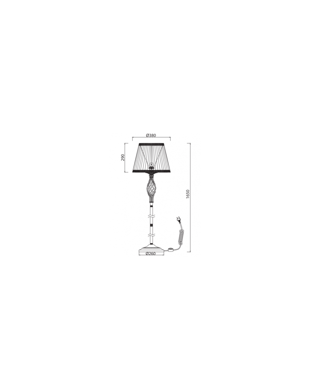 Lampa podłogowa GRACE Maytoni klasyczna z abażurem z kolekcji Royal Classic