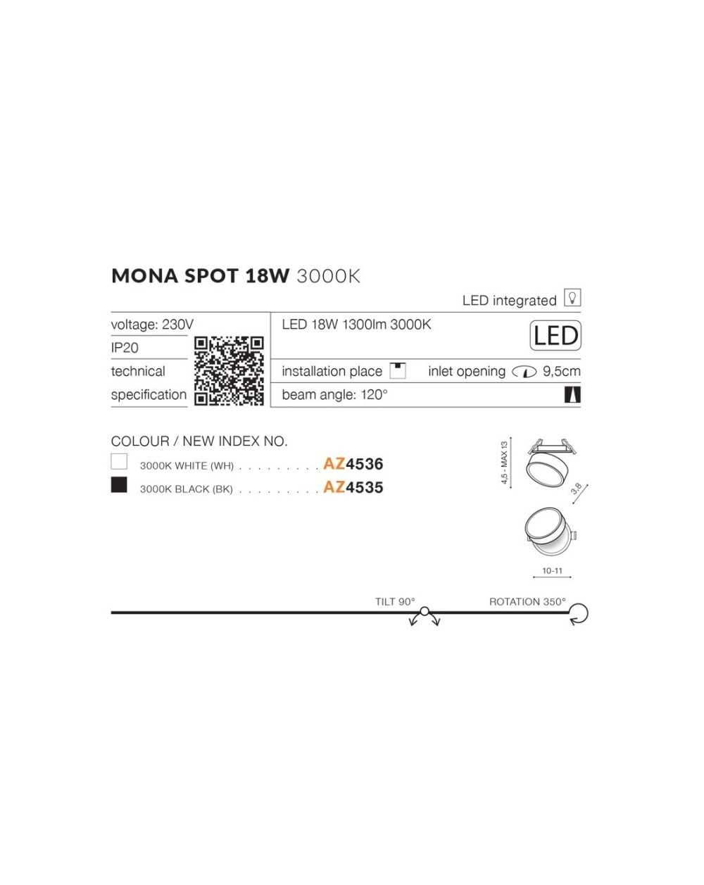 MONA SPOT 18W