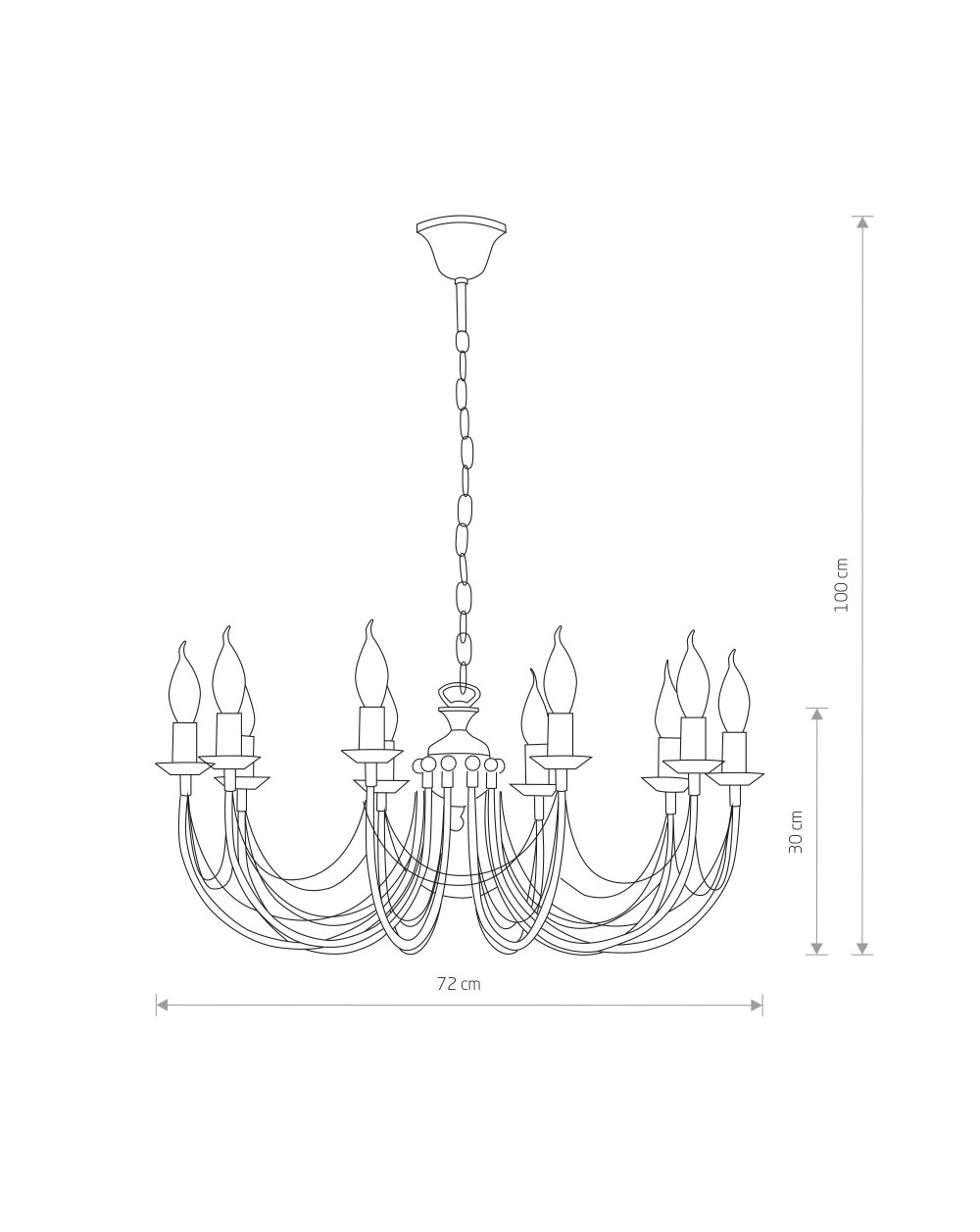 Lampa wisząca, żyrandol ARES - Nowodvorski Oświetlenie wewnętrzne