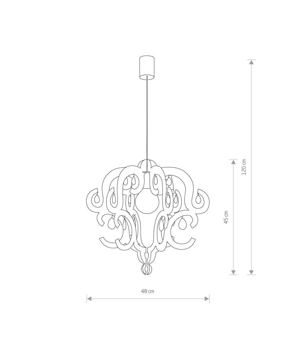 Lampa wisząca, żyrandol KATERINA - Nowodvorski Oświetlenie wewnętrzne