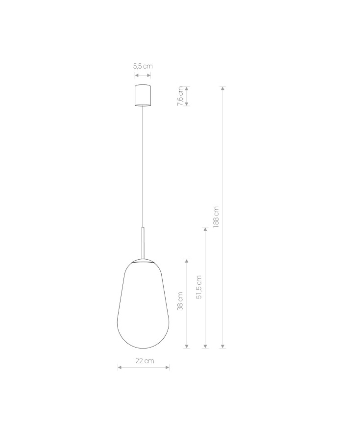 Lampa wisząca, żyrandol PEAR M - Nowodvorski Oświetlenie wewnętrzne