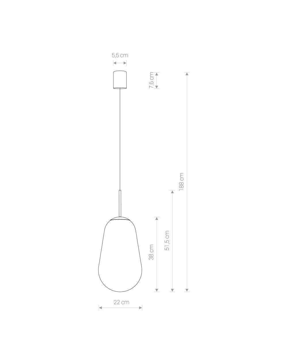 Lampa wisząca, żyrandol PEAR M - Nowodvorski Oświetlenie wewnętrzne