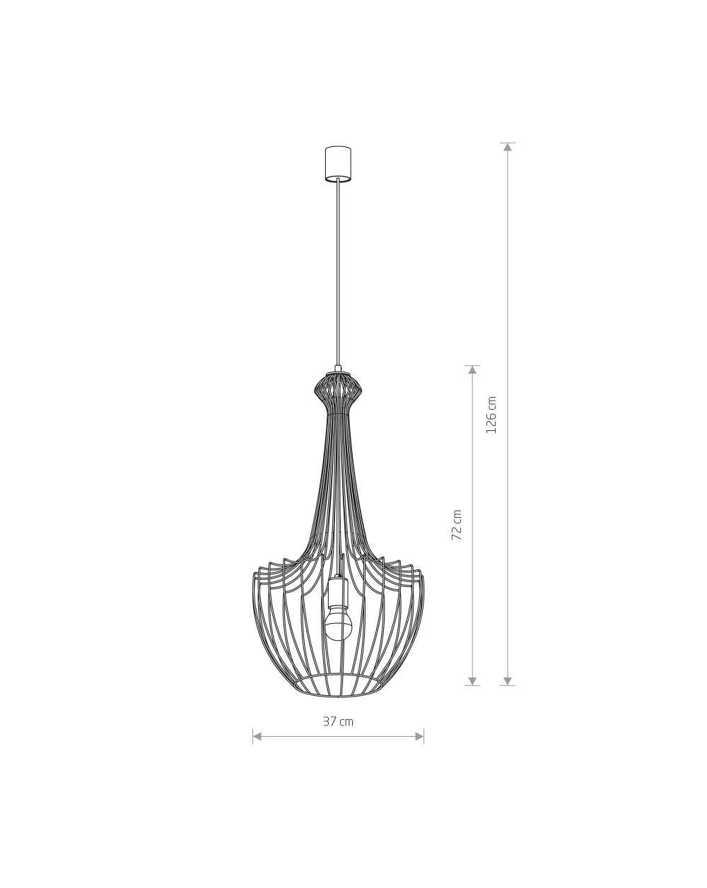 Lampa wisząca, żyrandol LUKSOR S - Nowodvorski Oświetlenie wewnętrzne