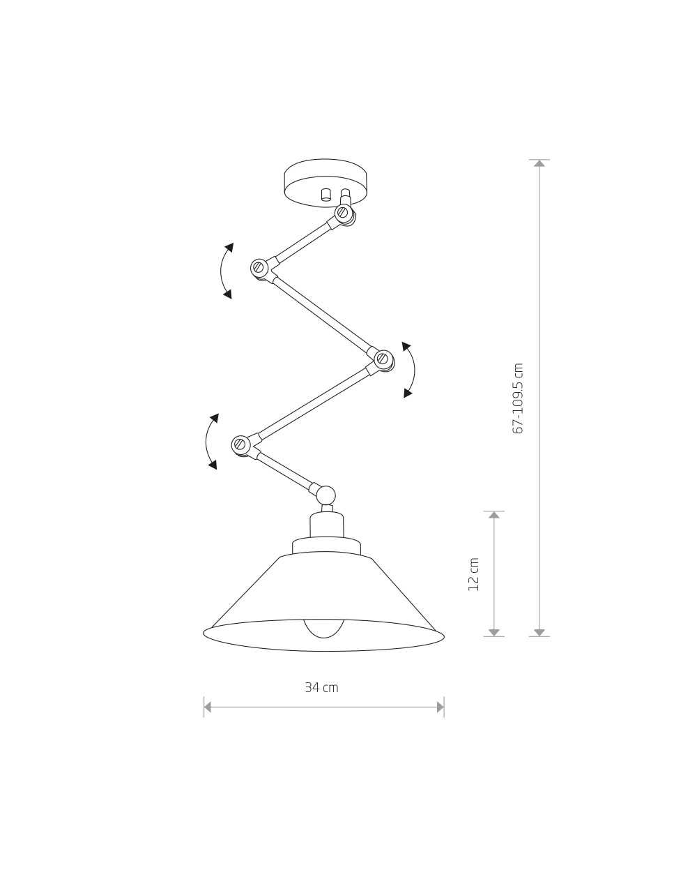 Lampa sufitowa, plafon PANTOGRAPH - Nowodvorski Oświetlenie wewnętrzne