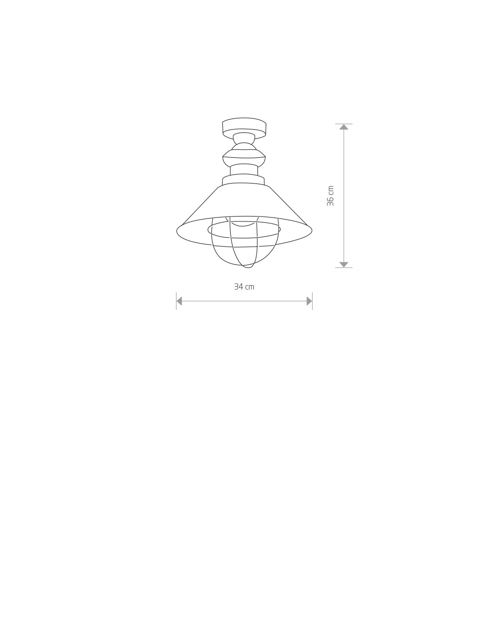 Lampa sufitowa, plafon GARRET - Nowodvorski Oświetlenie wewnętrzne