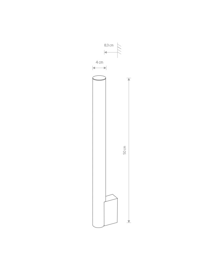 Kinkiet, lampa ścienna ICE TUBE LED M - Nowodvorski Oświetlenie wewnętrzne