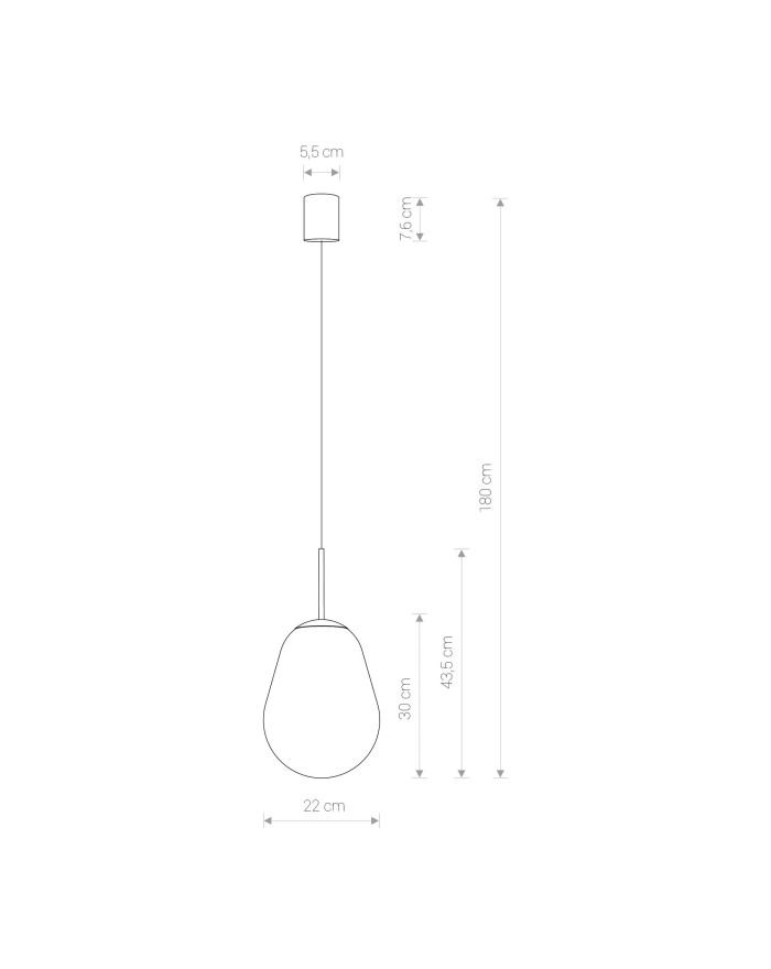 Lampa wisząca, żyrandol PEAR S - Nowodvorski Oświetlenie wewnętrzne