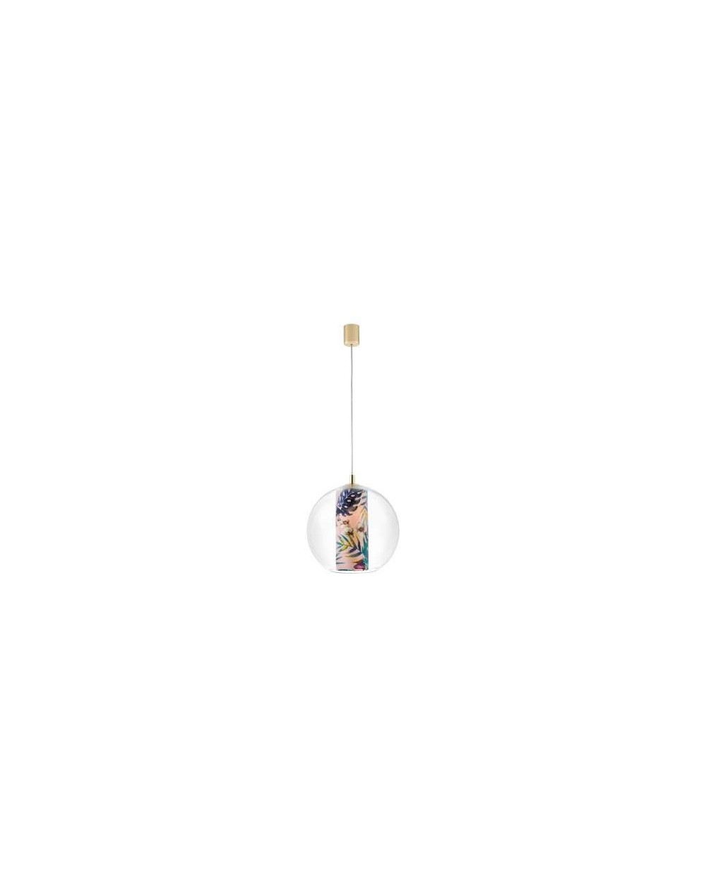 FERIA M lampa wisząca szklana kula z kolorowym wnętrzem w kształcie tuby - Kaspa
