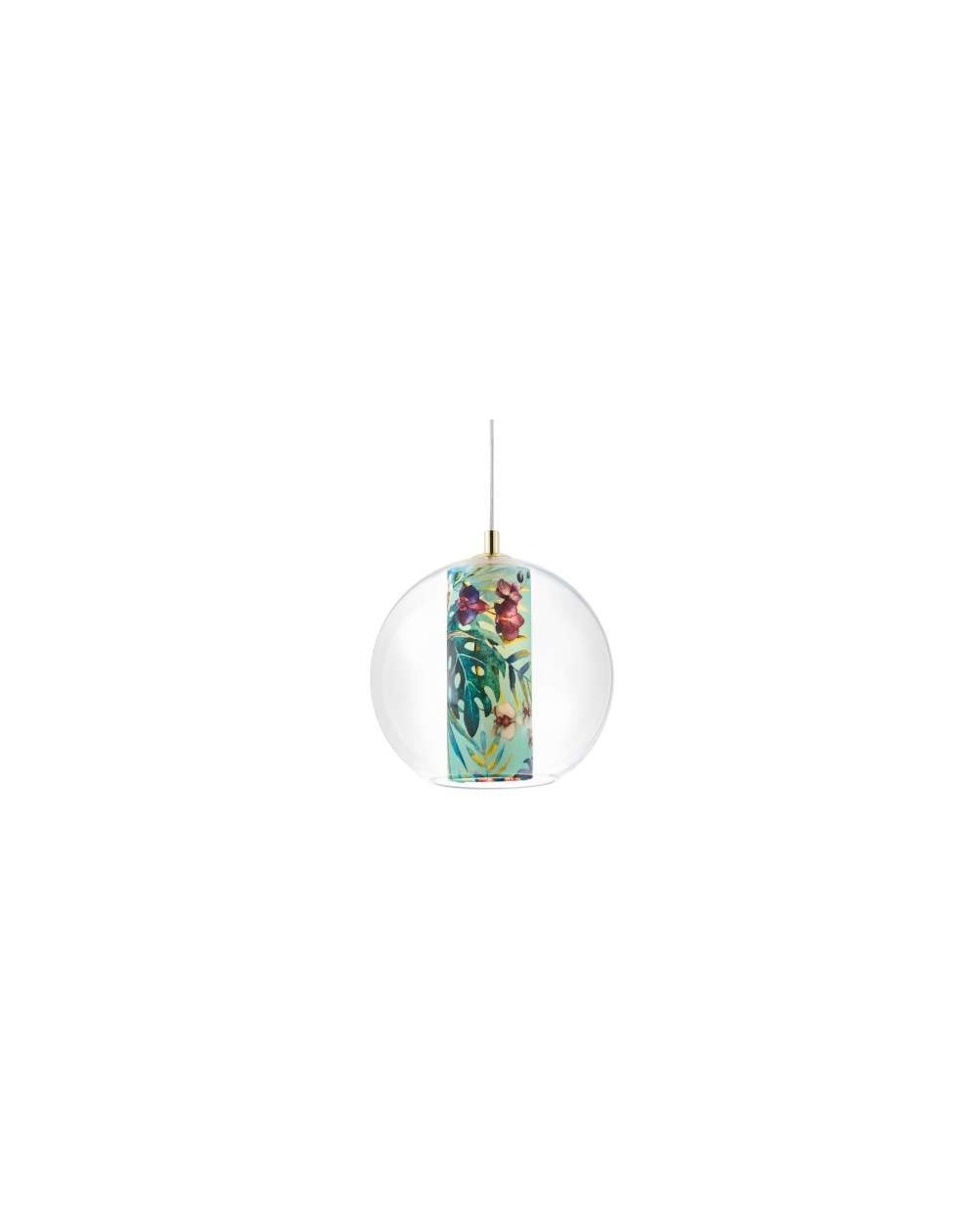 FERIA M lampa wisząca szklana kula z kolorowym wnętrzem w kształcie tuby - Kaspa