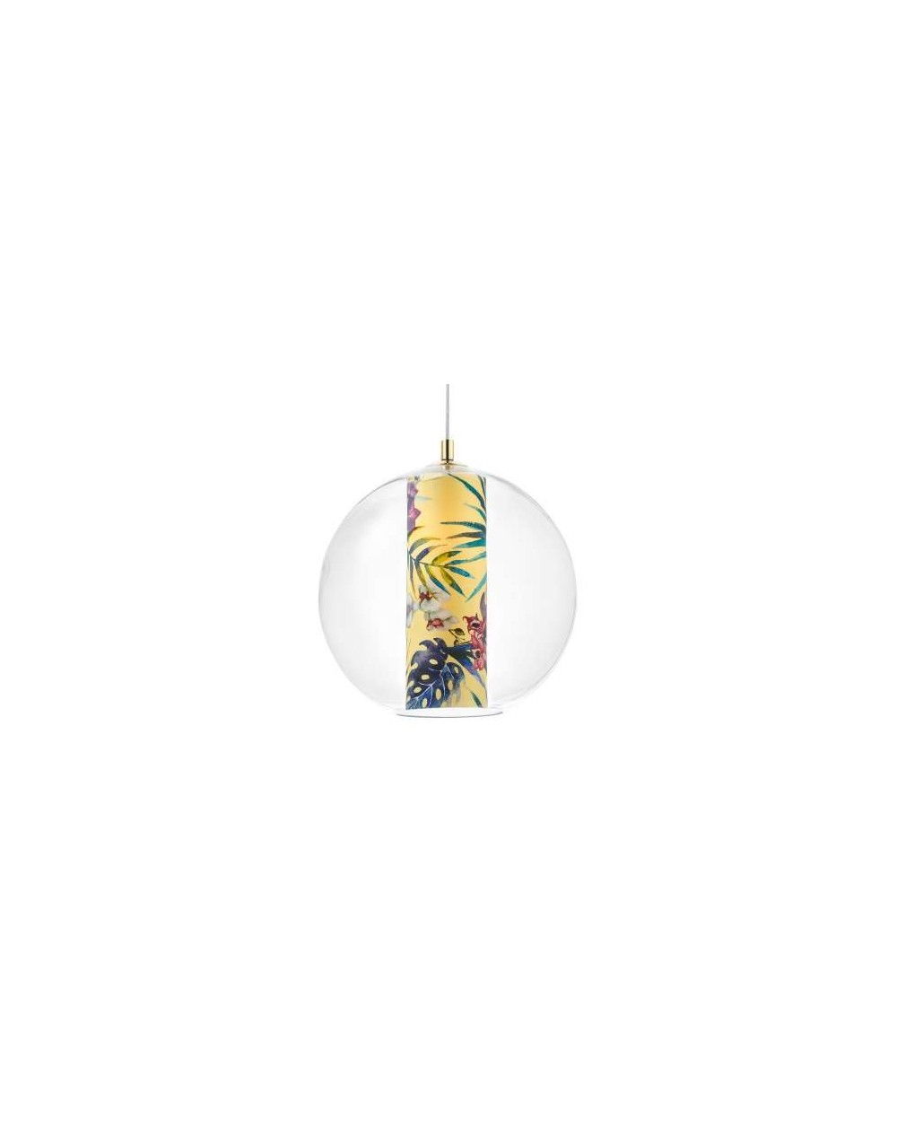FERIA L lampa wisząca szklana kula z kolorowym wnętrzem w kształcie tuby - Kaspa