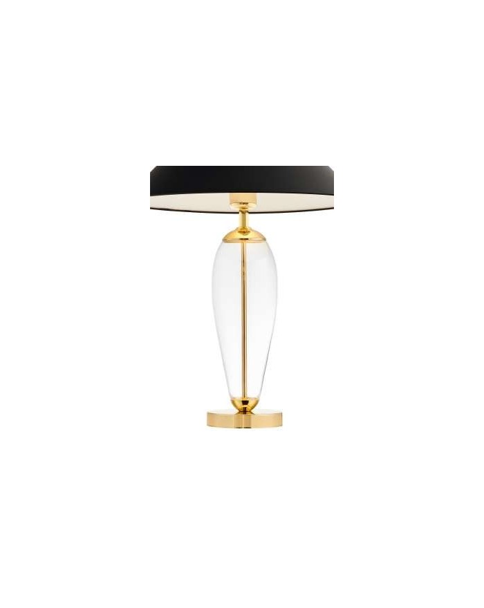 Rea Gold lampa stołowa z czarnym abażurem - Kaspa