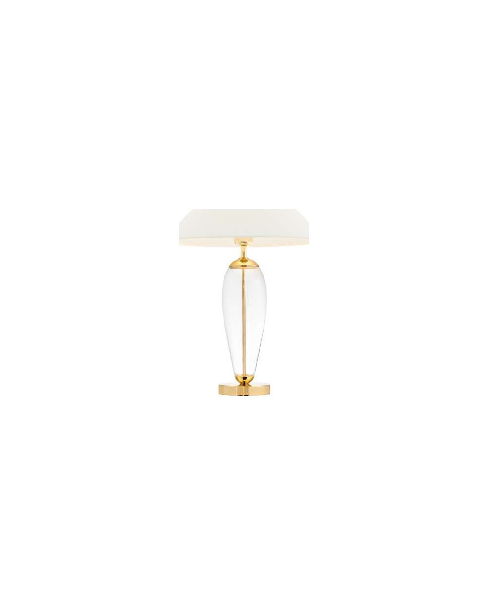 Rea Gold lampa stołowa z białym abażurem - Kaspa