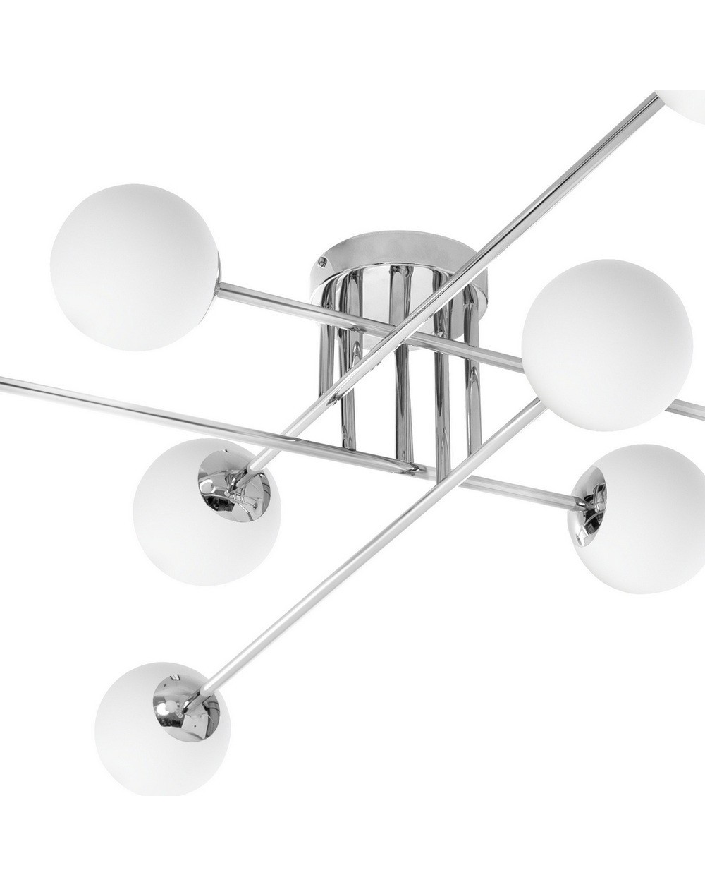 ASTRA 8 - Lampa sufitowa ośmiopunktowa srebrna