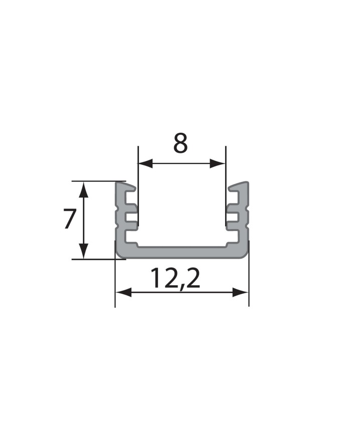Profil Aluminiowy WOJSLIM z osłoną mleczną 1mb klosz A WOJ+01706