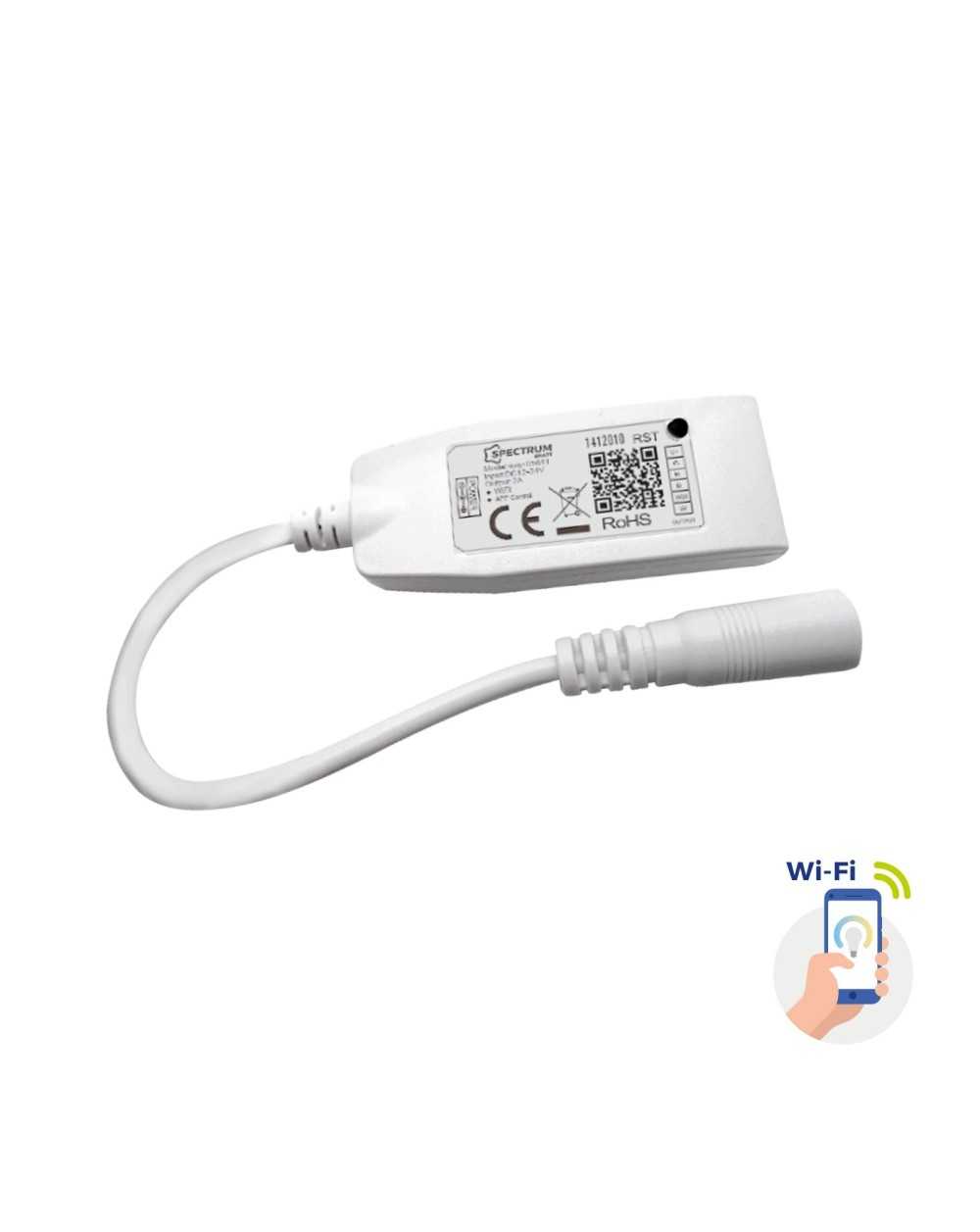 Kontroler do pasków LED RGBW+CCT+DIM 12/24V DC 24W/48W z konektorem Wi-Fi Spectrum SMART WOJ+05641