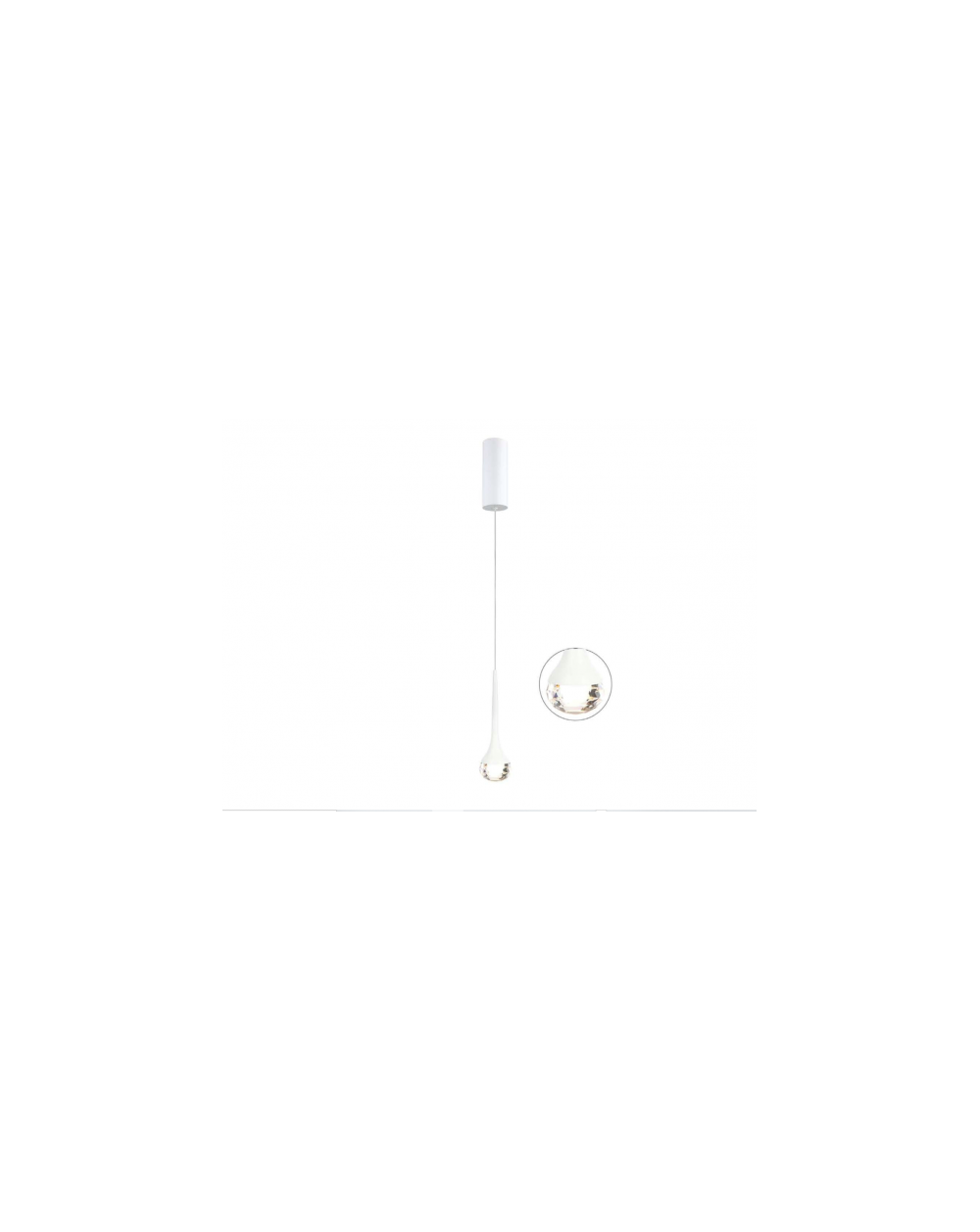 Lampa wisząca Crima Bianco nowoczesny zwis ledowy - Orlicki Design