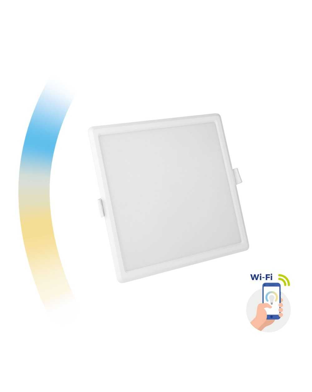 ALGINE DOWNLIGHT 12W 230V 120st IP20 IK06 162x162x35mm BIAŁY kwadrat CCT+DIM Wi-Fi SPECTRUM SMART - Spectrum LED