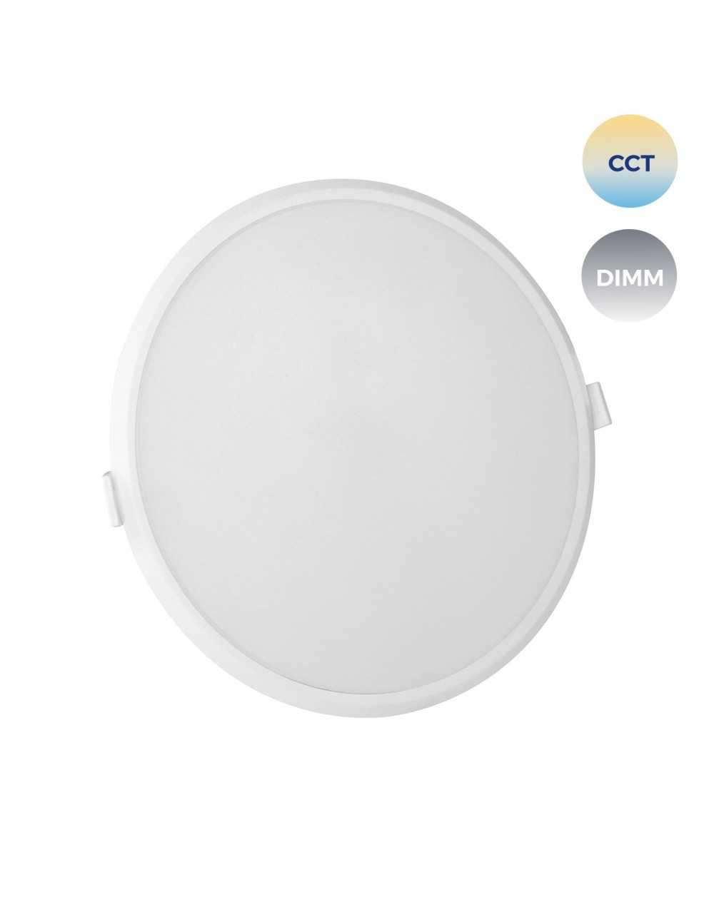 ALGINE DOWNLIGHT 22W 230V 120st IP20 IK06 FI215x38mm BIAŁY okrągła CCT+DIM Wi-Fi SPECTRUM SMART - Spectrum LED