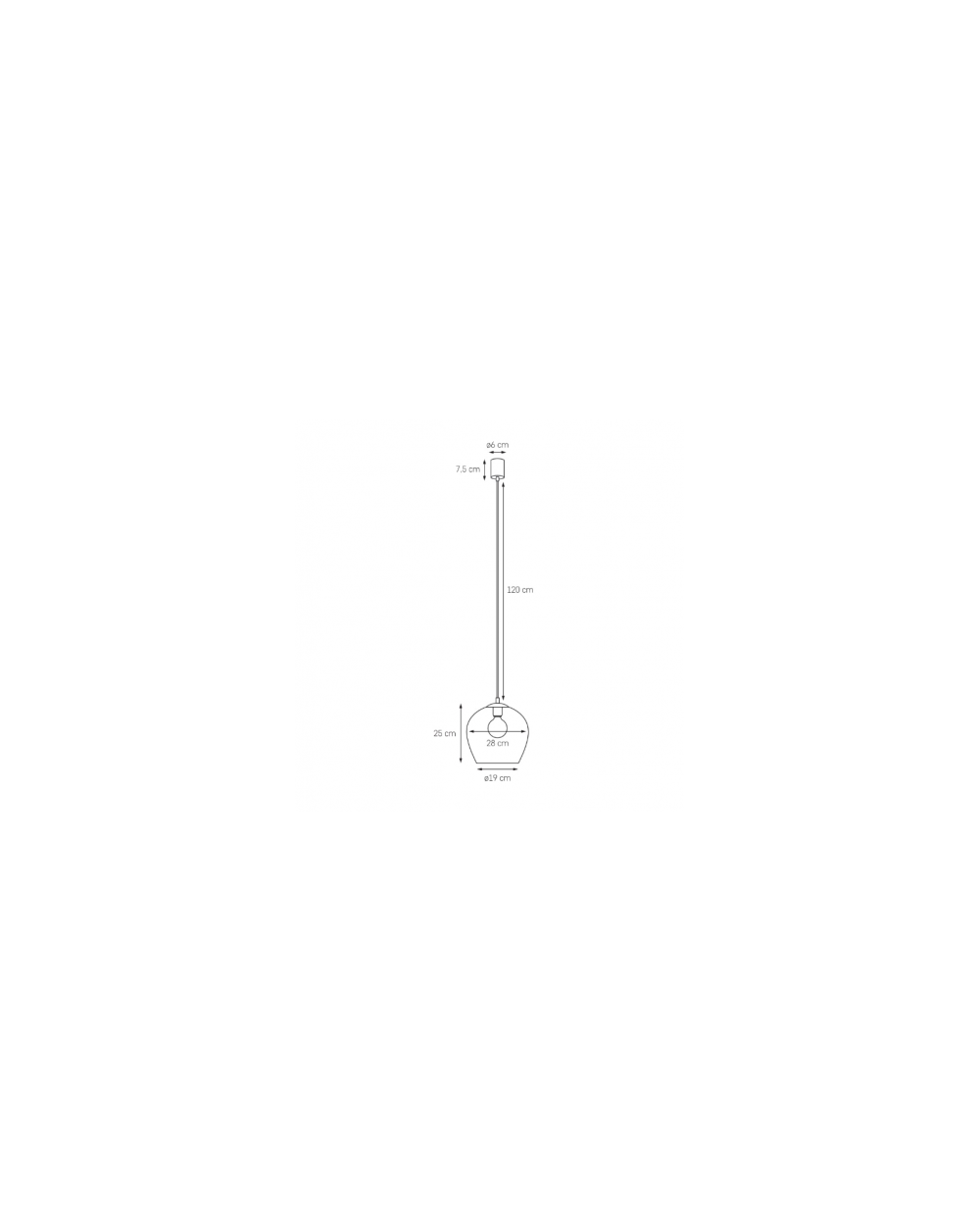VENUS 1 lampa wisząca  nowoczesna szklana - Kaspa grafitowy klosz i złoto