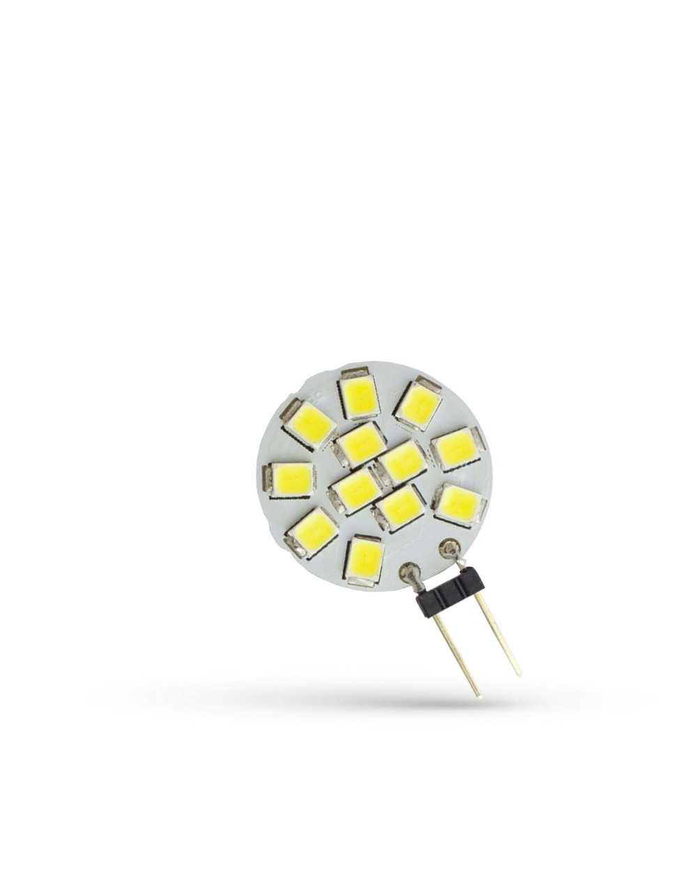 LED G4 12V 1,2W 12 LED CW 20mm SPECTRUM WOJ+13785