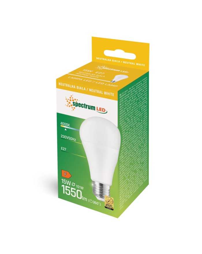 LED GLS E-27 230V 15W NW SPECTRUM WOJ+14262