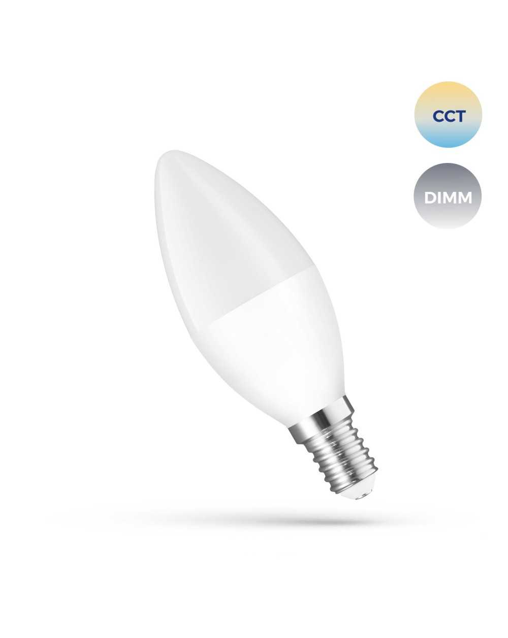 LED ŚWIECOWA 5W E-14 230V CCT+DIM Wi-Fi Spectrum SMART WOJ+14413