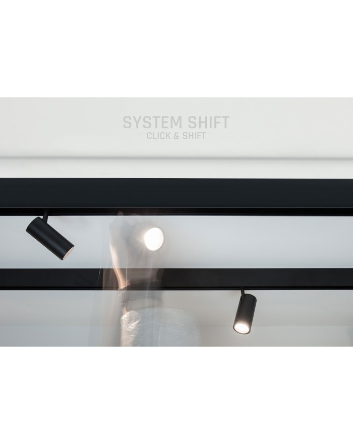SYSTEM SHIFT - SPOT S oprawa na szynoprzewód 35x140x178mm 6W 24st czarny 5 lat gw WLD+40004