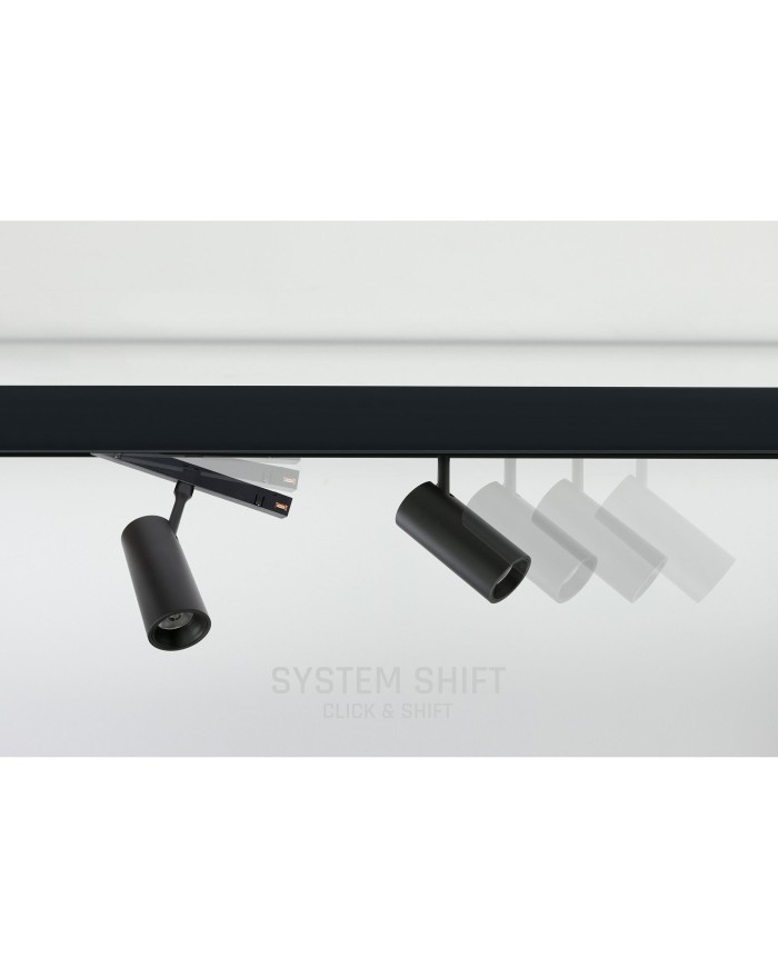 SYSTEM SHIFT - SPOT S oprawa na szynoprzewód 35x140x178mm 6W 24st czarny 5 lat gw WLD+40004