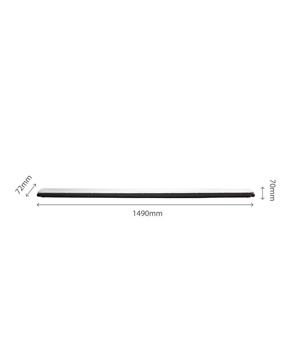 LIMEA GIGANT HERMETYK 1500mm 52W NW 230V 120ST IP65 IK10 1490x72x70mm CZARNY 5 LAT GW. SLI028026NW_PW_BLACK