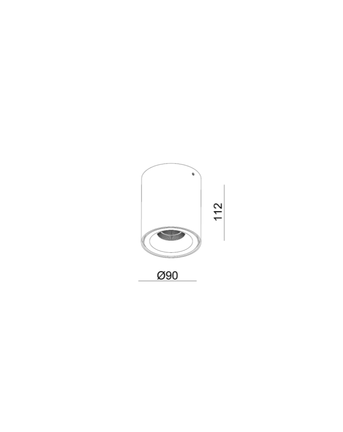 Natynkowa lampa sufitowa ELONG IP44 DIM LED NT - Mistic oprawa okrągła biały mat wysokość 112 mm