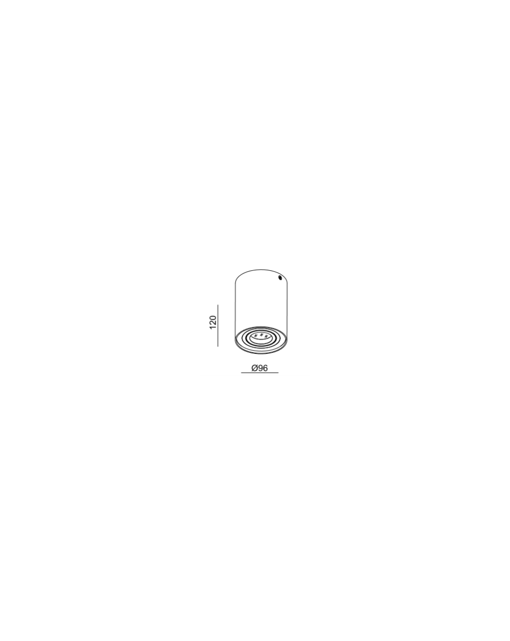 Natynkowa lampa sufitowa ECOTUBE NT - Mistic oprawa okrągła biały mat wysokość 112 mm z regulacją źródła światła 