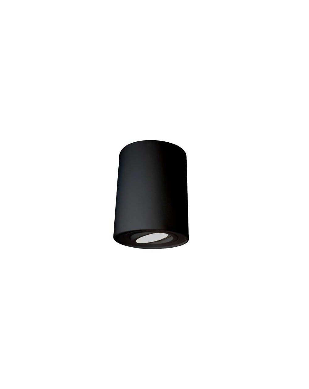Natynkowa lampa sufitowa ECOTUBE NT - Mistic oprawa okrągła czarny mat wysokość 112 mm z regulacją źródła światła  